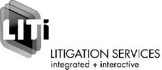 LITI LITIGATION SERVICES INTEGRATED + INTERACTIVE logo
