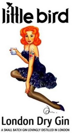 LITTLE BIRD LONDON DRY GIN A SMALL BATCH GIN LOVINGLY DISTILLED IN LONDON logo