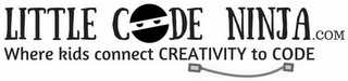 LITTLE CODE NINJA.COM WHERE KIDS CONNECT CREATIVITY TO CODE logo
