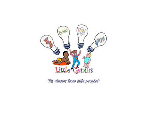 LITTLE GENIUS "BIG DREAMS FROM LITTLE PEOPLE!" logo