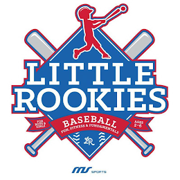 LITTLE ROOKIES FOR BOYS & GIRLS BASEBALL FUN, FITNESS & FUNDAMENTALS AGES 2-6 LR MS SPORTS logo