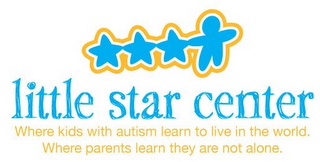 LITTLE STAR CENTER WHERE KIDS WITH AUTISM LEARN TO LIVE IN THE WORLD. WHERE PARENTS LEARN THEY ARE NOT ALONE logo