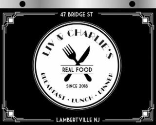 LIV & CHARLIE'S REAL FOOD logo