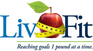 LIV FIT REACHING GOALS 1 POUND AT A TIME. logo