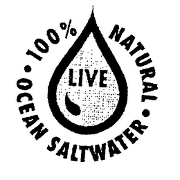 LIVE 100% NATURAL SALTWATER OCEAN logo