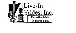 LIVE-IN AIDES, INC. THE AFFORDABLE IN-HOME CARE logo