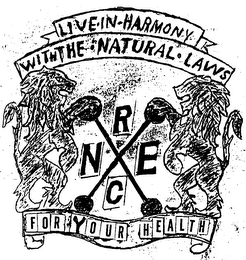LIVE IN HARMONY WITH THE NATURAL LAWS RNEC FOR YOUR HEALTH logo