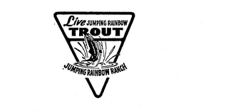 LIVE JUMPING RAINBOW TROUT JUMPING RAINBOW RANCH logo