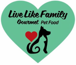 LIVE LIKE FAMILY GOURMET PET FOOD logo