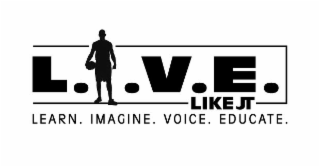 L.I.V.E. LIKE JT LEARN. IMAGINE. VOICE. EDUCATE. logo