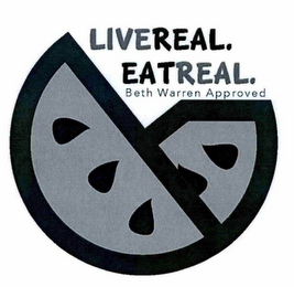 LIVE REAL. EAT REAL. BETH WARREN APPROVED logo