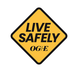 LIVE SAFELY OG+E logo