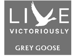 LIVE VICTORIOUSLY GREY GOOSE logo