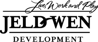 LIVE, WORK AND PLAY JELD-WEN DEVELOPMENT logo