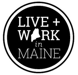 LIVE + WORK IN MAINE logo