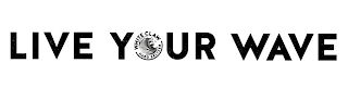 LIVE YOUR WAVE WHITE CLAW HARD SELTZER logo