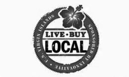 LIVE.BUY LOCAL SPONSORED BY INNOVATIVE. U.S. VIRGIN ISLANDS logo