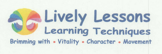 LIVELY LESSONS LEARNING TECHNIQUES BRIMMING WITH · VITALITY · CHARACTER · MOVEMENT logo