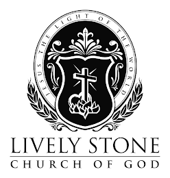 LIVELY STONE CHURCH OF GOD JESUS THE LIGHT OF THE WORLD logo