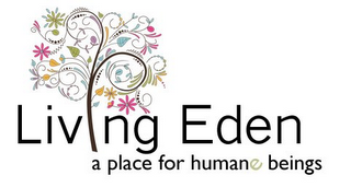 LIVING EDEN A PLACE FOR HUMANE BEINGS logo