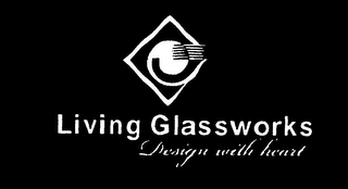 LIVING GLASSWORKS DESIGN WITH HEART logo