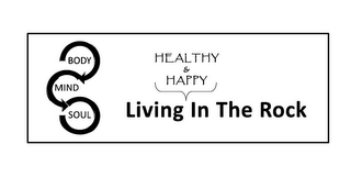 LIVING IN THE ROCK HEALTHY & HAPPY BODY MIND SOUL logo