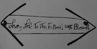 LIVING LIFE TO THE FULLEST! 100% BLESSED! logo