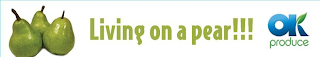 LIVING ON A PEAR!!! OK PRODUCE logo