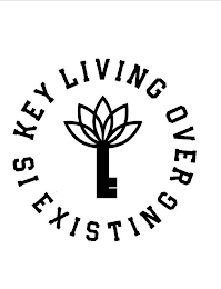 LIVING OVER EXISTING IS KEY logo