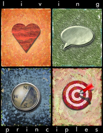 LIVING PRINCIPLES N S E W logo