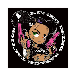 LIVING USING SAVAGE TACTICS LUST logo