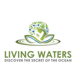 LIVING WATERS DISCOVER THE SECRET OF THE OCEAN logo
