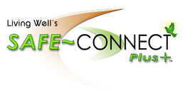 LIVING WELL'S SAFE CONNECT PLUS + logo
