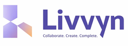 LIVVYN; COLLABORATE. CREATE. COMPLETE. logo