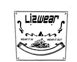 LIZWEAR WEAR IT IN WEAR IT OUT logo