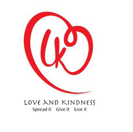LK LOVE AND KINDNESS SPREAD IT GIVE IT LIVE IT logo