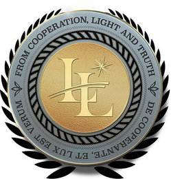 LL FROM COOPERATION, LIGHT AND TRUTH DE COOPERANTE, ET LUX EST VERUM logo