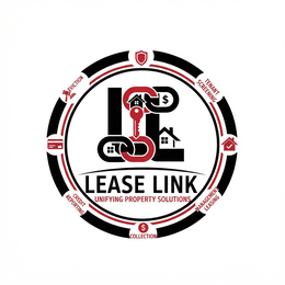 LL LEASE LINK UNIFYING PROPERTY SOLUTIONS EVICTION TENANT SCREENING MANAGEMENT LEASING COLLECTION CREDIT REPORTING logo