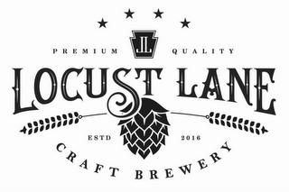 LL LOCUST LANE CRAFT BREWERY ESTD 2016 , PREMIUM QUALITY logo