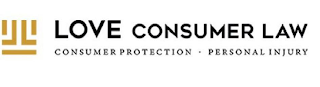 LL LOVE CONSUMER LAW CONSUMER PROTECTION · PERSONAL INJURY logo