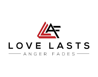 LLAF LOVE LASTS ANGER FADES logo