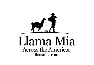 LLAMA MIA, ACROSS THE AMERICAS, LLAMAMIA.COM logo