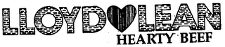 LLOYD LEAN HEARTY BEEF logo