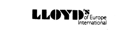 LLOYD'S OF EUROPE INTERNATIONAL logo
