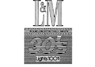 L&M 30'S RICH, MELLOW, DISTINCTIVELY SMOOTH LIGHTS 100'S logo