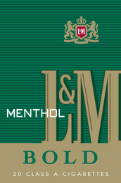L&M BOLD MENTHOL 20 CLASS A CIGARETTES L &M logo