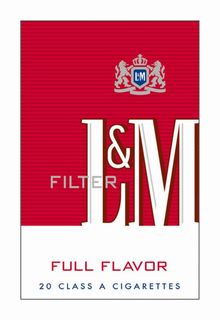L&M FILTER FULL FLAVOR 20 CLASS A CIGARETTES logo