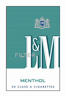L&M FILTER MENTHOL 20 CLASS A CIGARETTES logo
