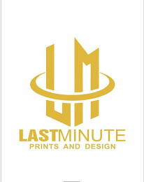 LM LAST MINUTE PRINTS AND DESIGN logo