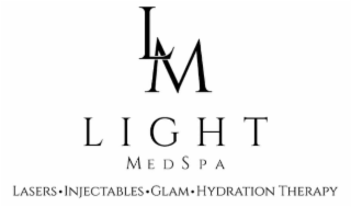 LM LIGHT MEDSPA LASERS · INJECTABLES · GLAM · HYDRATION THERAPY logo
